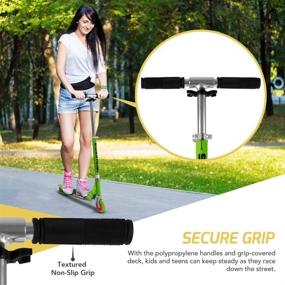 img 2 attached to Swagtron K1 Two-Wheel Kick Scooter: Adjustable for Kids & Teens, Fold-n-Lock System, Kickstand, ABEC-9 Bearings