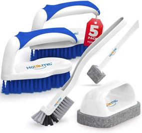 img 4 attached to 🧹 Holikme 5-Pack Blue Deep Cleaning Brush Set