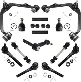 img 4 attached to Detroit Axle - 13pc Set: 4WD Front Upper Control Arms + Lower Ball Joints + Tie Rods + Sway Bars Kit Replacement for Ford F-150 Expedition Lincoln Navigator