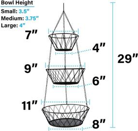 img 3 attached to 🍎 Durable 3 Tier Hanging Black Fruit Basket for Your Heavy Duty Kitchen Needs