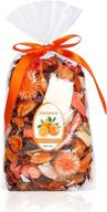 🍊 solimpia potpourri bag - orange flowers fragrance sachet petal bowl and vase filler - home, bathroom, living room, and office décor - perfect for filling an 83 fluid-oz bowl (orange) логотип