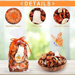 img 1 attached to 🍊 SOLIMPIA Potpourri Bag - Orange Flowers Fragrance Sachet Petal Bowl and Vase Filler - Home, Bathroom, Living Room, and Office Décor - Perfect for Filling an 83 Fluid-Oz Bowl (Orange)