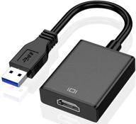 💻 адаптер usb 3.0 к hdmi - конвертер аудио и видео высокой четкости | совместим с windows xp 7/8/8.1/10 | поддержка нескольких мониторов для пк, ноутбука, проектора и жк-телевизора. логотип