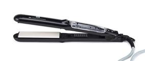 img 2 attached to 💇 Professional Vapor Hair Straightener Flat Iron with Ceramic & Argan Infusion - Dual Voltage Straightening Irons with Argan Refill Bundle
