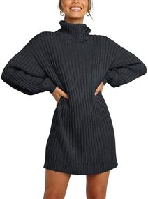 img 4 attached to 👗 Stylish and Cozy: LOGENE Turtleneck Oversized Pullover 240 Jiaotang M - Perfect Women's Dress Clothing