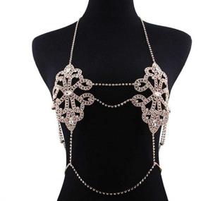 img 3 attached to Victray Crystal Fashion Harness Accessories Women's Jewelry and Body Jewelry