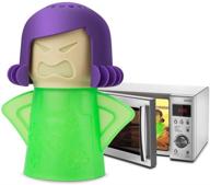 🧼 topist angry mama microwave cleaner: efficient steam cleaning equipment easily disinfects and cleans crud in minutes with vinegar and water - green logo