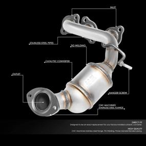 img 3 attached to OEM-CONV-043 Right Position Factory Style Catalytic Converter Exhaust Manifold by DNA Motoring: Improved Performance & Longevity