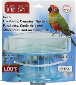 img 3 attached to Optimized Quick Lock Bird Cage Bath for Lovebirds, 🐦 Canaries, Finches, Parakeets, Cockatiels & Other Small to Medium Feathered Friends