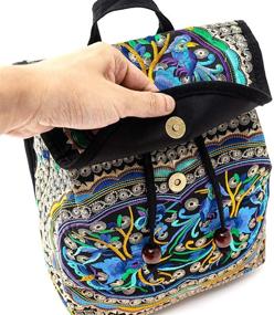 img 1 attached to 🎒 Stylish Embroidered Lightweight Backpack for Women: Surrylake Fashion Handbags & Wallets