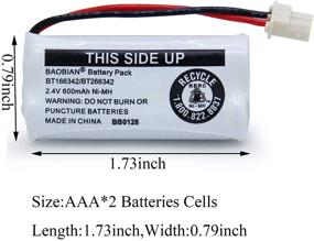 img 3 attached to Baobian BT166342 BT266342 Cordless Phone Battery Compatible with AT&amp;T BT-166342 BT-266342 BT-162342 BT-262342 EL52300 CL80111 VTech BT-183342 BT-283342 CS6114 CS6419 CS6719 - 4 Pack