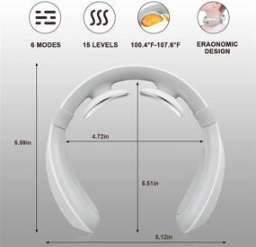 img 1 attached to 💆 Портативный массажер для шеи с подогревом, электрическим импульсом для облегчения боли - беспроводной глубокий телесный массажер для триггерных точек со 6 режимами и 15 уровнями - массажер для шеи Neckology