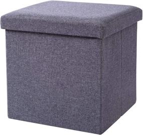 img 4 attached to Folding Storage Ottoman Cube 15 7X15 7X15 7Inch