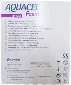 img 3 attached to 🩹 Aquacel Foam Dressing by Convatec - Adhesive, 4"X4" - 10 Each/Box: Effective Wound Care Solution