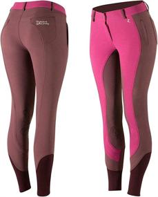 img 2 attached to 💃 Stylish and Comfortable: Discover the HORZE Women's Kiana Knee Patch Breeches