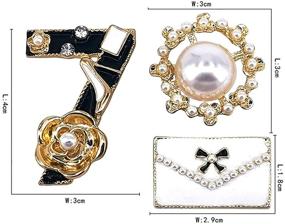 img 3 attached to Exquisite Celebrity Designer Inspired Wedding Party Jewelry Gift Set with Stunning Flower Brooch Pin