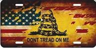 gadsden/united states flag don't tread license plate logo