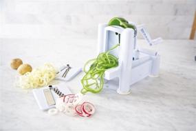 img 4 attached to Maverick 3-Blade Vegetable Spiralizer - Spaghetti, Pasta, Potato Pasta, Chips, Slices, French Fries Rings, and Potato Twists