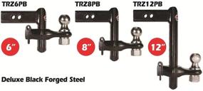 img 1 attached to 🔘 Powder Coated Drop Hitch - Trimax TRZ8PB in Black, 8-inch