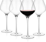 🍷 luxbe crystal wine glasses set of 4 - 24oz large capacity - ideal for red or white wines - pinot noir, burgundy, bordeaux - 720ml логотип