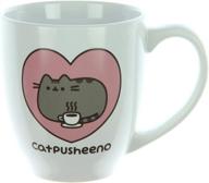 ☕ pusheen cat 18oz white mug logo