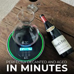 img 3 attached to Wake Up Wine Pro S: 750ml Electronic Decanter Set with Super Fine Sediment Strainer, Bluetooth 3D Speaker, and More