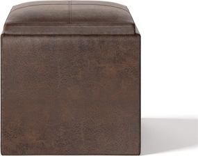 img 1 attached to Simpli Home Rockwood Ottomans Distressed