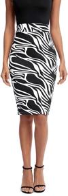 img 3 attached to Urban CoCo Elastic Stretch Bodycon Women's Clothing for Skirts