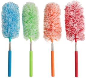 img 4 attached to 🧹 Ira Pollitt Microfiber Duster Set - Extendable, Washable Cleaning Tool for Home, Office, Car, Computer & Air Condition - 4 Pcs Microfibre Hand Duster