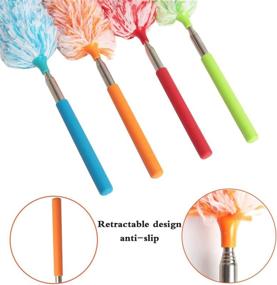 img 2 attached to 🧹 Ira Pollitt Microfiber Duster Set - Extendable, Washable Cleaning Tool for Home, Office, Car, Computer & Air Condition - 4 Pcs Microfibre Hand Duster