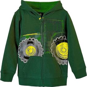 img 2 attached to Top-Quality John Deere Boys Child Fleece Zip Hoodie - Cozy and Stylish!
