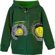 top-quality john deere boys child fleece zip hoodie - cozy and stylish! logo