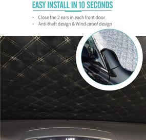 img 1 attached to ❄️ MITALOO Car Windshield Snow Cover: 4 Layers for Ultimate Winter Protection!