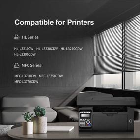 img 2 attached to 🖨️ High Yield LEMERO TN227 TN223 Black Toner Cartridge with Chip - Compatible for Brother MFC-L3770CDW HL-L3290CDW (2 Pack)