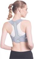 👍 emoly posture corrector - adjustable shoulder posture brace for men & women - invisible upper back brace - adjustable thoracic back support for hunching (l) логотип