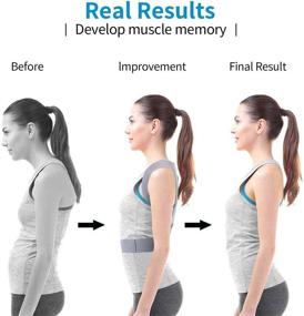 img 1 attached to 👍 Emoly Posture Corrector - Adjustable Shoulder Posture Brace for Men & Women - Invisible Upper Back Brace - Adjustable Thoracic Back Support for Hunching (L)