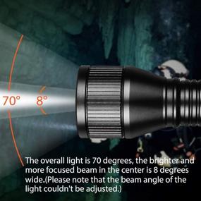 img 1 attached to 🔦 ORCATORCH D550 Dive Light: 1000 Lumens Scuba Dive Torch with 3400mAh Battery and Accessories