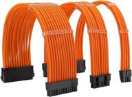 formulamod sleeve extension power supply cable kit 18awg atx 24p+ eps 8-p+pci-e8-p with combs for psu to motherboard/gpu (orange) logo