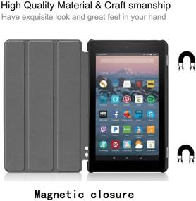 img 1 attached to Maomi For KINDIE FlRE 7 Case 2019 2017 Release 9Th/7Th Generation- Foldable Kickstand PU Leather Smart Cover With Auto Wake/Sleep (Dont Touch Me)