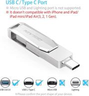 📲 флеш-накопитель с высокой емкостью 64 гб usb c: disain 2 в 1 otg usb 3.1 + usb c флеш-накопитель - прочный металлический флеш-накопитель ​​type c для смартфонов, планшетов и пк с usb c логотип