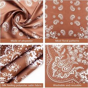 img 3 attached to 🧣 Stylish Inches Satin Scarf Bandana Square for Women's Fashion Accessories