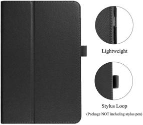 img 1 attached to EKVINOR PU Leather Folio Stand Case Cover for Samsung Galaxy Tab A 10.1 (2016 NO S Pen Version) - Black