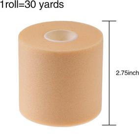 img 3 attached to 🏋️ Sports Pre-wrap Athletic Tape 2.75 Inch by 30 Yards - Set of 3 Foam Underwrap Rolls (Beige)