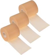 🏋️ sports pre-wrap athletic tape 2.75 inch by 30 yards - set of 3 foam underwrap rolls (beige) логотип