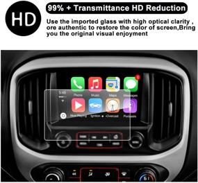 img 3 attached to 📱 2014-2021 Защитная пленка RUIYA HD Clear TEMPERED GLASS для сенсорного экрана автомобиля GMC Canyon INTELLILINK 8 дюймов, сохраняющая HD качество изображения для системы информационно-развлекательного комплекса GMC.