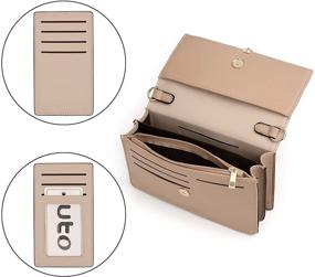 img 1 attached to UTO Crossbody Wristlet Checkbook Organizer Women's Handbags & Wallets