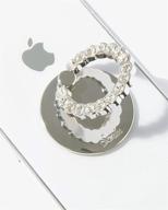 sonix embellished crystal rhinestone phone ring (silver logo