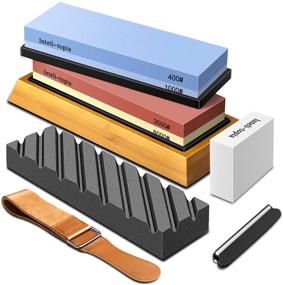 img 4 attached to Knife Sharpening Stone Set - Complete Abrasive & Finishing Products