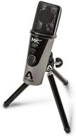 apogee mic plus - elevate your recording game with studio-quality usb microphone and zero-latency headphone output logo