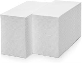 img 4 attached to SIRSIMON Linen-Feel Napkins - Disposable Bathroom Hand-Tissue, Cloth-Feel Soft Paper Towel, Dinner Party Napkin, Linen-like Hand Towels for Wedding - Disposable Guest Towel, White (Pack of 1000)